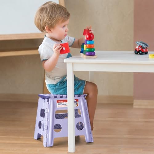 ACSTEP Foldable Step Stool for Adults 13 Inch, 300 lbs, Purple - Image 2