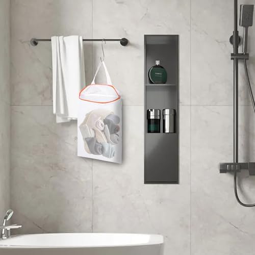 2-Pack Hanging Mesh Laundry Bags with Metal Hooks, 16x12 Inch - Image 7