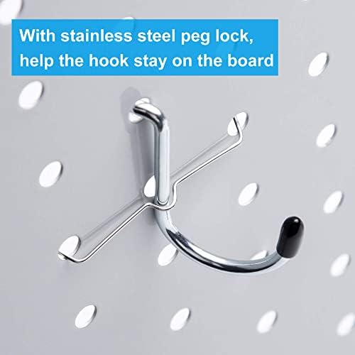 Pegboard Hooks Assortment, for Organizing Various Tools, with Pegboard Bins, 165 PCS, 80 of Which are Locks - Image 5