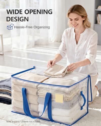 Heavy Duty Moving Bags Extra Large Clear Storage Bags, 12 Pack - Image 3