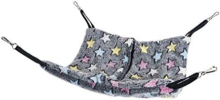 Niteangel Hanging Hammock Nap Sack Swing Bag Pet Sleeper for Ferret Rat Sugar Glider and Other Small Animals (Blue, Star) - Image 2