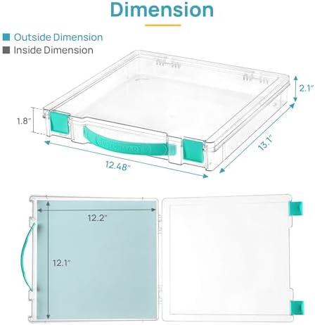Vtopmart 3 Pack Board Game Storage with Handle and Snap-Tight Latch Lid - Image 2