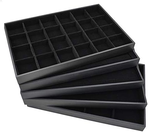 Stratalife 24 Grid Velvet Jewelry Organizer Tray, 13.8" x 9.4" x 1.2" - Image 4