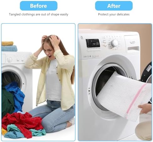 Upgraded Coarse Mesh Laundry Bag - Wash Delicate Lingerie, Garment & Shoe Storage, Travel Essentials - Durable & Breathable，4Pcs, MIAETFH - Image 5