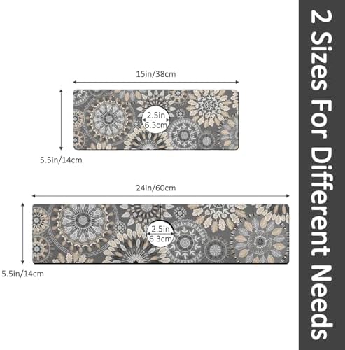 15" X 5.5" Kitchen Sink Splash Guard Faucet Mat Mandala Super Absorbent Fast Drying Faucet Guard & Draining Mat Sink Splash Guard Behind Faucet for Kitchen, Bathroom - Image 7