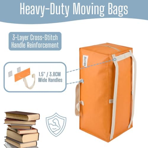 VENO 4 Pack Heavy Duty Moving Bags with Backpack Straps, Zippers & Handles, Extra Large Packing Bags for College Dorm Essentials, Moving Supplies Alternative to Cardboard Moving Boxes - Image 3