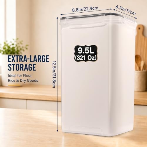 Gorpuire 2-Pack (9.5L | 321 Oz) Extra Large Bulk Food Storage Containers - Image 4