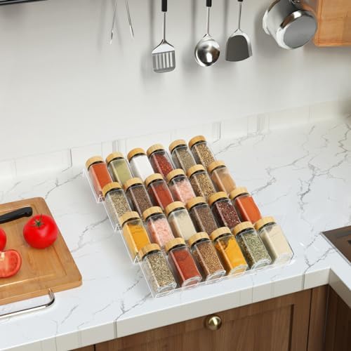 Spice Drawer Organizer 4 Tier, Acrylic Seasoning Organizer Rack, Small - Image 7