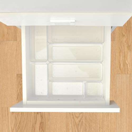 Manalete 15 Pcs Clear Plastic Drawer Organizer, Makeup & Vanity Organizer - Image 6