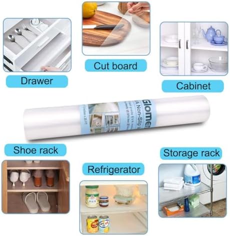 Drawer Liners for Kitchen, Shelf Liners, Washable Oil-Proof Cabinet Liner for Refrigerator, Cabinet, Drawer, Storage, Shelves, Non-Slip Shelf Liner (17.5 Inches x 20 FT x 2 Rolls)… - Image 5