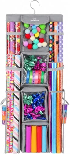 Freegrace Hanging Gift Wrap Organizer - Wrapping Paper Storage Bag, 41 Inch by Freegrace