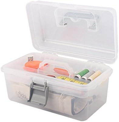 Clear Plastic Storage Container Box with Handle and Latch Lock - Image 4