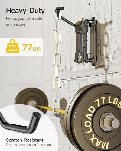 monTEK Heavy Duty Swivel Bike Wall Mount Holds Up to 77lbs, 1 Pack - Image 2
