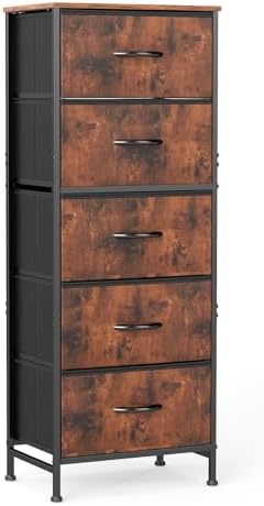 Sweetcrispy 5 Storage Drawer Bedroom Dresser, Tall Dresser for Organizer by Sweetcrispy