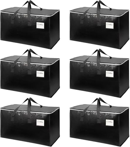 6-Pack Extra-Large Heavy-Duty Moving Bags – Waterproof & Reinforced by Arzerlize