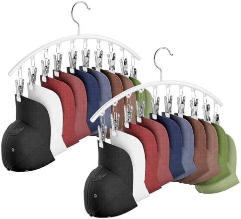 Hat Hanger for Closet,2 Pack Hat Organizer Holder for Hanger Closet Display by Cuipingoo
