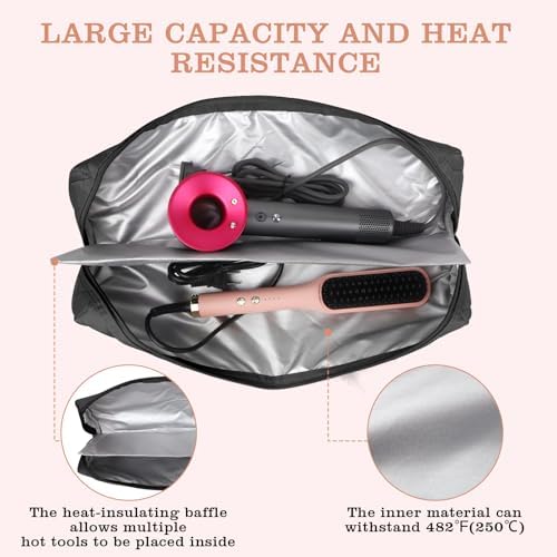 Suafrnut Large Heat Resistant Hot Hair Tools Organizer Bag(17.7" x 3.9") - Image 4
