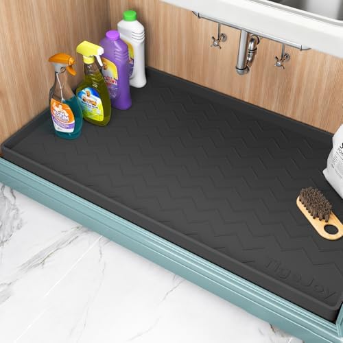 TigeJoy Under Sink Mats for Kitchen Waterproof 31" x 22", Cabinet Liner by TigeJoy