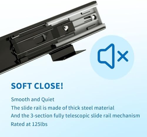Pull Out Trash Can w/ Soft-Close for Cabinets, Under Sink No Drill Drawer - Image 2
