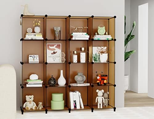 HOMIDEC Closet Organizers and Storage, 9 Cube Storage Organizer, Brown - Image 3