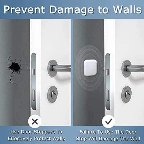 Door Stoppers Wall Protector Buffer Guard Doorknob Door Handle Bumper Self Adhesive Silencer Soft Rubber Crash Pad for Home Office - Image 4