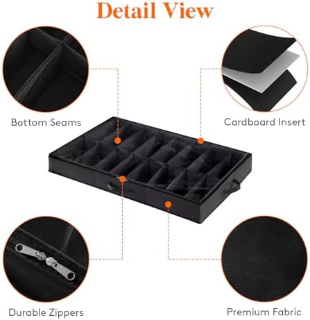 Lifewit Under Bed Shoe Storage Organizer, 2 Pack(16 Shoes +4 Boots Cells) - Image 5