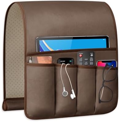 Remote Control Holder for Armchair Caddy, Remote Holder with 5 Pockets by WETRBWEH