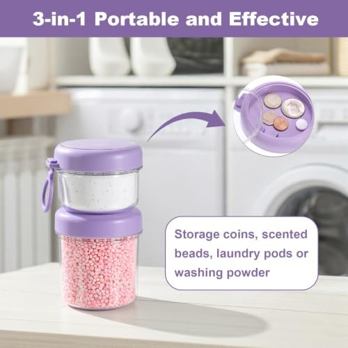 Portable Laundry Detergent Dispenser with Handle, Stackable Storage - Image 2