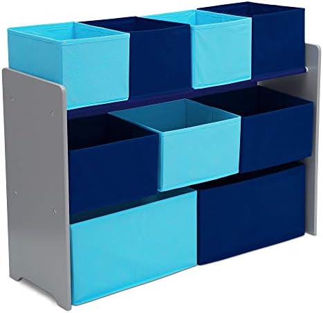 Delta Children Deluxe Multi-Bin Toy Organizer with Storage Bins, Grey/Blue Bins by DeltaChildren