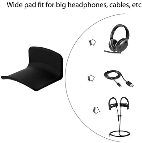 Avantree Neetto HS907 - Headphone Hanger Holder Wall Mount, Headset Hook Under Desk, Universal (Pack of 2) - Image 4