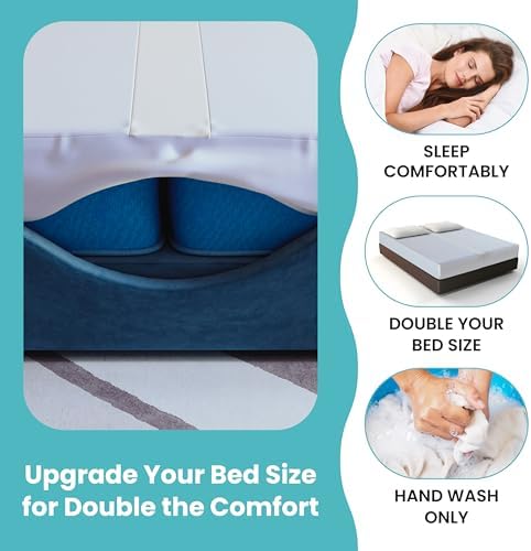 2-in-1 Bed Bridge Twin/Twin XL to King with Attached Sheet – Split Bed Gap Filler & Twin to King Bed Converter (Patent Pending) - Image 3
