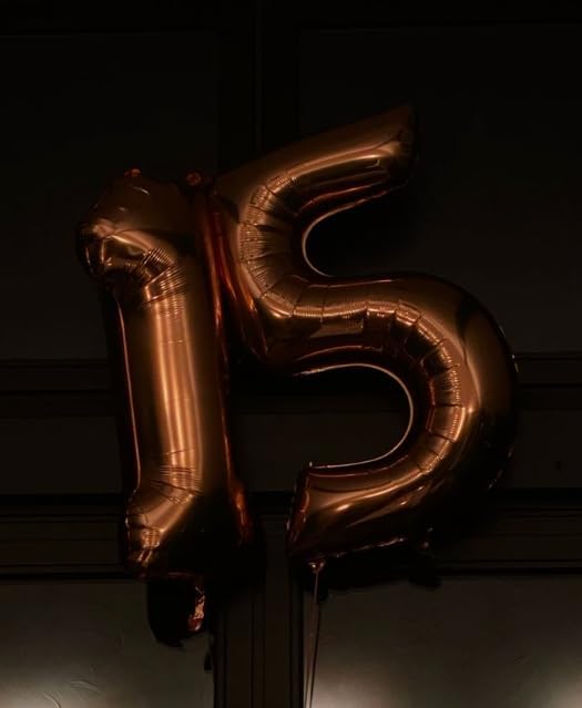 Coffee Brown 40 Inch Large Number 5 Birthday Balloon, 2025 Five 5th 15 25 35 50 55 Birthday Celebration Decorations, Dark Brown Foil 5 Mylar Helium Balloons Girl Boy Anniversary Party Supplies