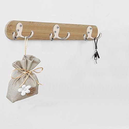 IBosins 8 Pack Silvery Double Prong Coat Hooks Wall Mounted with 16 Screws - Image 5