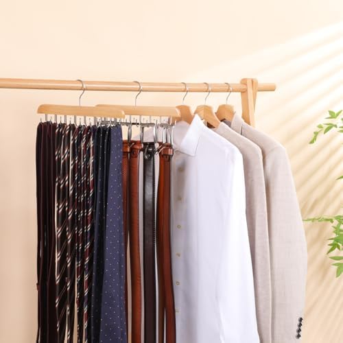 Belt Hanger for Closet, 2 Pack Closet Organizers, Natural - Image 2