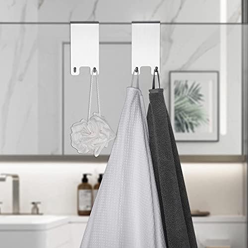 Taozun Shower Door Hooks, 2 Pack Towel Hooks for Frameless Glass Door - Image 3