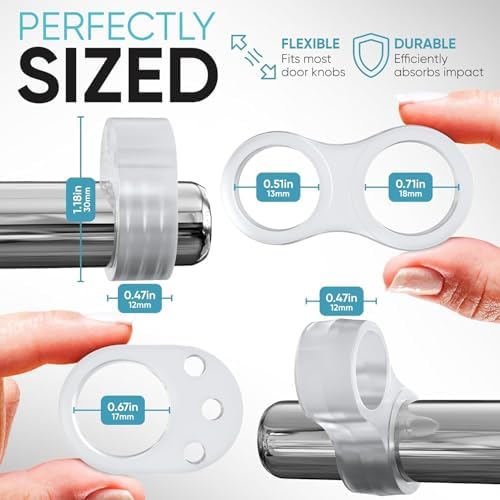 STRONGEST HOME® Door Stop Wall Protector (10 Pack, 6+4 Bonus) – Clear Silicone Door Handle Bumper, Adhesive-Free Wall Guard for Stops, Knobs, Bedrooms & Bathrooms - Image 2