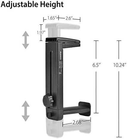 NEETTO HS906 Headphone Stand & Hanger 2 in 1, Above & Under Desk - Image 4