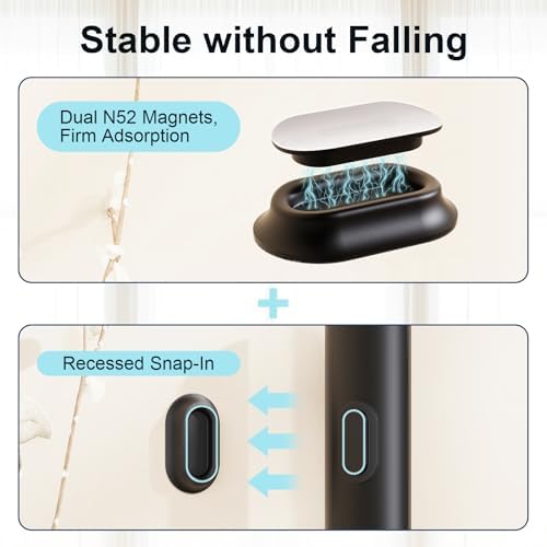 Magnetic Silicone Remote Control Holder Wall Mount for TV Fan 6 Pack Black - Image 4