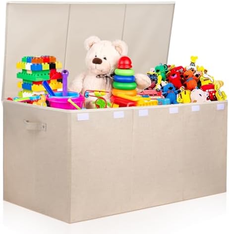 popoly 167L Large Toy Box Storage with Lid, Collapsible Kids Toy Storage by popoly