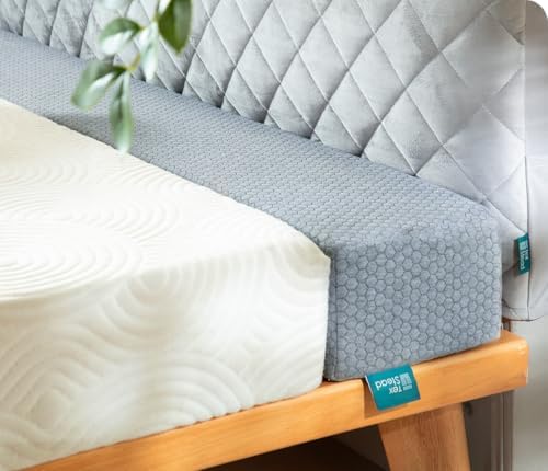Bed Gap Filler for Headboard & Wall, Mattress Extender Pillow with Removable Cover & Memory Foam, Fills Gaps Between Mattress and Headboard, Stops Items Falling (Light Gray, King Size) by Cherryarn