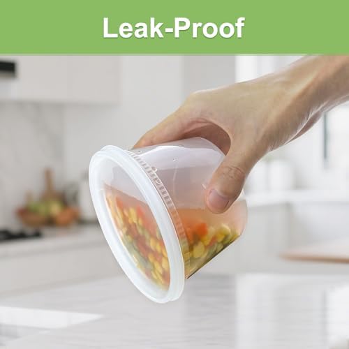 Dipoo 60 Sets (120-Piece) Deli Containers with Lids 16 oz - Image 3