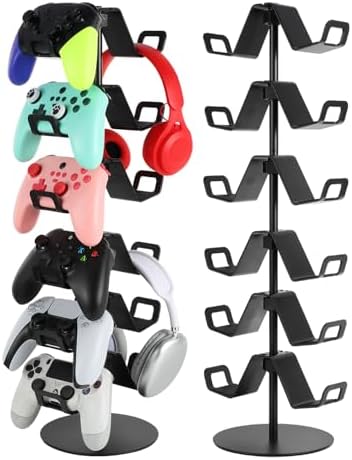 Gamer Gift,6-Tier Controller Headphone Stand Desktop,Ideal Gift for Game Lover - Universal Organizer for Controllers and Gaming Headsets,Unique Present by Goodgoodandgood