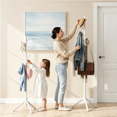 Wooden Coat Rack Freestanding - Image 6