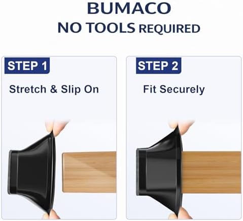 BUMACO Chair Leg Floor Protectors for Hardwood Floors Anti-Scratch 20 Pack - Image 6