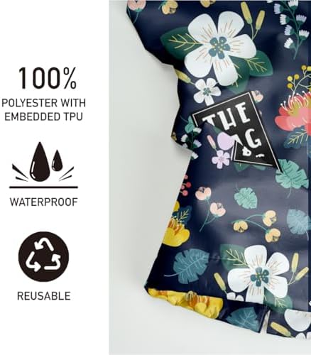 Flowers Plastic Bag Organizer,Reusable Grocery Country Style Plastic Bag Dispenser ​for Home Kitchen Travelling Camping Decor, use 1 Pack，Flowers Pattern - Image 3