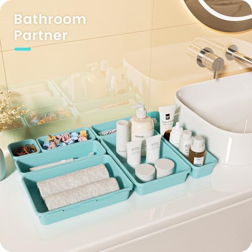 A-LuGei 【Military Grade】 Drawer Organizer for Vanity Bathroom Makeup Desk - Image 2