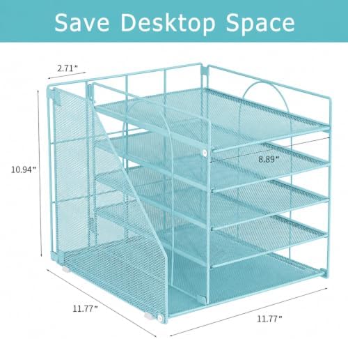 LEKETREE Desk Organizers and Accessories, 5-Tier Paper Letter Tray - Image 5