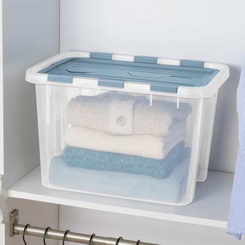 Sterilite Hinged Lid Storage Box, Plastic Container, 30 Quart, 12-Pack - Image 6