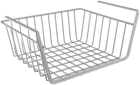 DecorRack Under Shelf Wire Basket, Space-Saving Organizer, Silver (1 Pack) - Image 4