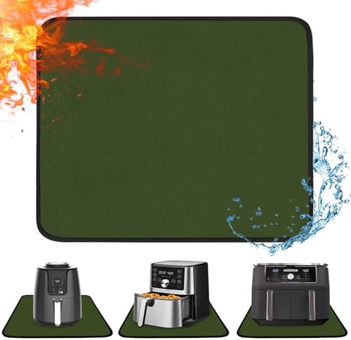 Heat Resistant Mats for Air Fryer on Countertop, 20 x 16in, Green by Amerbro